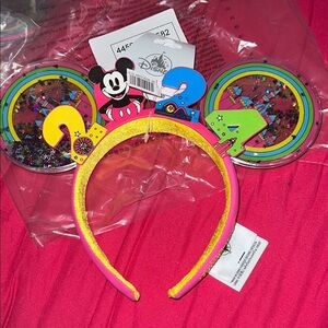 Disneyland 2024 Pink and Yellow Mickey Mouse Headband